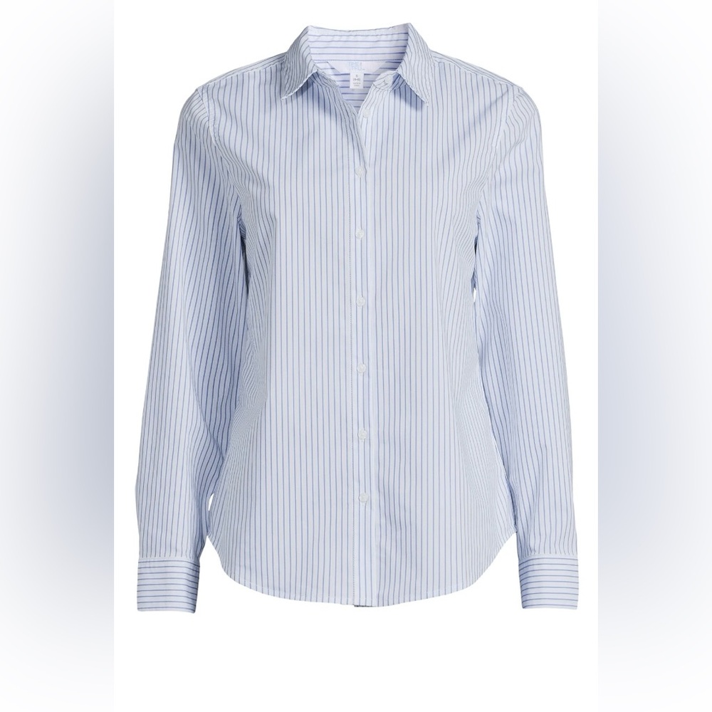 Time and Tru Women’s Blue Button-Up Shirt! NWT! Size XS! - Picture 3 of 8